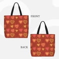 thumbnail image 3 of Naloa Flower Hearts Tote Bag for Women, Foldable Tote Bag With Zipper, Large Shoulder Bag, Top Handle Handbag for Travel, Work, Shopping, 3 of 9