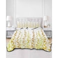 thumbnail image 2 of Twin Quilt Bedding Set, Sage Green Polka Dots Reversible Summer Quilt 3 Pieces, Yellow Watercolor Abstract Art Lightweight Bedspreads Coverlets with 2 Pillow Shams for All Seasons, 2 of 5