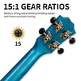 thumbnail image 4 of Ukelele AODSK Concert Blue para principiantes, 23 pulgadas, con correa de nailon, 4 púas, regalo navideño, 4 of 4