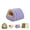 Purple, variant on Warm Plush Dog Cat Bed, Calming Half Enclosed Pet Cave for Cats & Small Dogs, Detachable Zipper & Snap Design, Washable Fluffy Comfy Puppy Nest, Indoor Pet Sleeping Bag