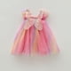 thumbnail image 1 of Vestido de niña de malla con alas de arcoíris y mangas voladoras, vestido de princesa para bebé de verano, falda con entretela, 1 of 6