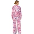 thumbnail image 2 of Yuyamidu Women's Lounge Sets Loungewear Matching Sweatsuit Tracksuits 2 Piece Outfits Pink Leopard Print Long Sleeve Sweatshirt Wide Leg Drawstring Sweatpants Travel Exercising Gym Clothes Set, 2 of 7