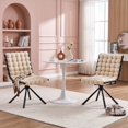 thumbnail image 4 of Set of 2 Modern Velvet Dining Chairs, Puffy Bubble Backrest Accent Chairs, 4 of 10