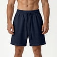 thumbnail image 4 of MYAOYI Men's Soft Fleece Shorts Elastic Waist Drawstring Casual Lounge Gym Shorts, 4 of 7