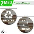 thumbnail image 2 of 4 Pack Recycle Logo and Trash can Sticker to Organize Your Trash - for Garbage containers and Recycle Bins - Premium Vinyl Decal (Wood Planks - Brown, Medium), 2 of 7