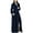 Navy, variant on VANLOFE Unisex Warm Pajamas Household Clothes Solid Bathrobe Lengthened Night-robe Woman's Nightgown Casual Robes White Robes Sleepwear for Woman M