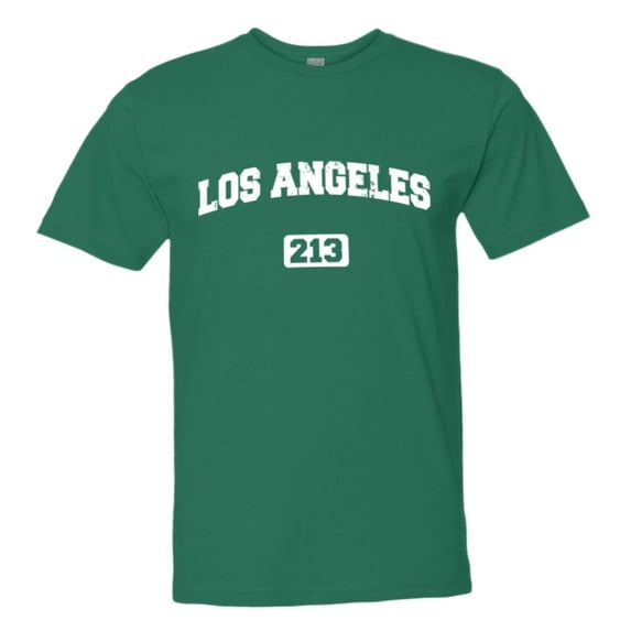 PleaseMeTees™ Mens Los Angeles 213 L.A. Area Code Distressed HQ Tee