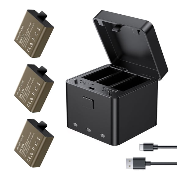Batería para cámara de acción y cargador 3 x 1050 mAh AKASO EK7000