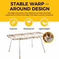 thumbnail image 4 of Brown Eucalyptus Leaves Table Cloths for 8 Foot Rectangle Tables, Spring Summer Botanical Patio Waterproof Elastic Fitted Tablecloths, Washable Rectangular Table Cover for Camping, 4 of 8