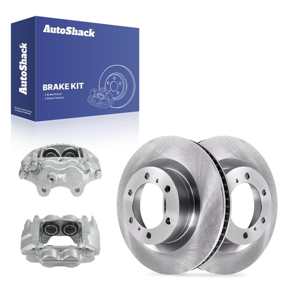 AutoShack Front Vented Brake Rotors   Calipers 4-PC Brake Kit Replacement for 2015-2023 Toyota 4Runner 2016-2023 Lexus GX460 13.3" (337.9 mm)