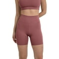 thumbnail image 6 of YITTY Active Women's UltraLuxe High Waist Biker Shorts – 3''/6'' Squat Proof, Tummy Control, Compression, Moonlight Mauve, L, 6", 6 of 7