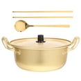 thumbnail image 1 of MasteelfCA 1 Set Hot-pot Pot Double Handle Pot Noodle Cooking Pot Aluminum Wok with Spoon, 1 of 8