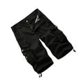 thumbnail image 1 of Qarigey Pantalones cortos para hombre Cintura expandible Multibolsillos Pantalones cortos transpirables ligeros Pantalones elásticos de 5 Type2 NO2, 1 of 6