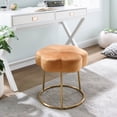 thumbnail image 6 of Linon Coston Vanity Stool or Ottoman, Gold with Orange Velvet, 6 of 9