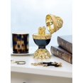 thumbnail image 4 of Keren Kopal Blue Russian Egg with Crystals Elephant Inside Trinket Box, 4 of 4