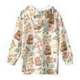 thumbnail image 5 of Psesaysky Cute Capybara Flower Print Girls Oversized Hoodies Fleece Pullover Sweatshirts Kids Fashion Hoodie Dress Casual Outfits Fall Winter Clothes for 9-10 Years, 5 of 7
