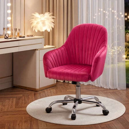 hot pink velvet office chair product