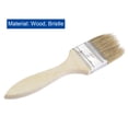 thumbnail image 4 of Unique Bargains 2 Inch Natural Bristle Flat Edge with Wood Handle Paint Brush 12Pack, 4 of 5