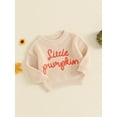 thumbnail image 2 of Toddler Baby Boy Girl Halloween Outfits Little Pumpkin Sweater Warm Knitted Long Sleeve Pullover Sweaters Tops Infant Fall Winter Knitwear, 2 of 7