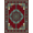 Red Multi, Pattern 11, variant on ODIKA 8'x10' Washable Area Rug Non-Slip Chair-Friendly Mat Bathroom Vintage Contemporary Abstract Bold Sweeping Top Stairs for Dining Room, Large Office, Lounge