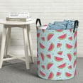 thumbnail image 6 of Fuzoiu Watermelon Print Circular Hamper,Laundry Basket with Handle,Collapsible Laundry,Dirty Clothes Storage Basket,for Bedroom Bathroom Dorm Living Room-Medium, 6 of 6