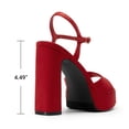 thumbnail image 5 of DREAM PAIRS Platform Heels for Women, Square Toe Chunky High Heels Ankle Strap Sandals for Wedding Party Formal Event, 5 of 8