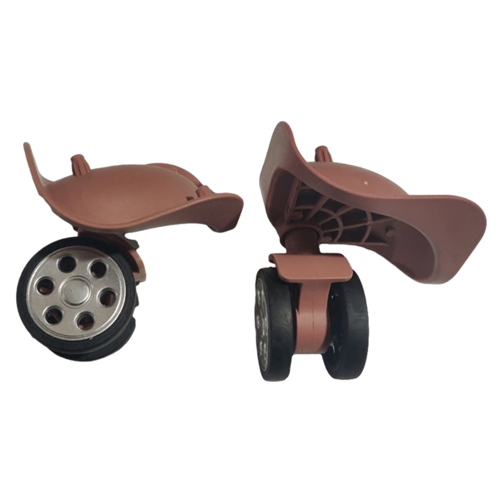 becaristey 2 Pieces Luggage Wheels Nylon Portable Travel Tote Carry Suitcase Trolley Swivel Casters Repair Set Accessories Rose Gold