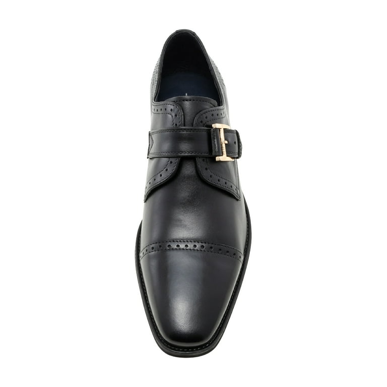 J75 Men s Mcarthy Fashionable Light Weight Leather Upper Square Cap Toe Formal Shoes Oxford Shoes Single Monk Strap Leather Shoe Men Walmart
