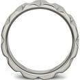 thumbnail image 2 of Titanium Satin And Polished 8mm Notched Band (Size 10) Made In China tb328-10, 2 of 5