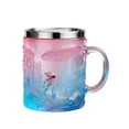 thumbnail image 1 of TIELUTT 3D Sci Fi Robot Mug Novelty Coffee Cup with Embossed UFO Design Color Changing Glass with Stainless Steel Rim Wooden Coffee Mug Set Unity Cup 1950's Juice Glasses Cup Set Kitchen Cups Glass S, 1 of 4