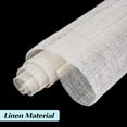 thumbnail image 4 of Rollo de tela de malla de lino beige de 35 x 19,7 pulgadas, sinamay, para envolver ramos, tocados de novia y velos., 4 of 6