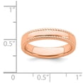 thumbnail image 5 of 925 Sterling Silver Stackable Expressions Pink-plated Ring Size: 6; for Adults and Teens; for Women and Men, 5 of 5