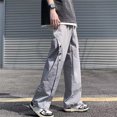 thumbnail image 5 of Vedolay Men's Pants Casual Linen Pants Slim Fit Yoga Pants Grey,XL, 5 of 5