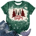 thumbnail image 1 of Fiudx Camisas para Mujer Camiseta de Manga Corta con Cuello Redondo y Estampado Navideño a La Moda para Mujer, 1 of 4