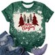 thumbnail image 2 of Navidad Tops de Mujer, Cuello Redondo Camiseta de Manga Corta con Estampado de Vacaciones, Blusa de Moda Casual, 2 of 4