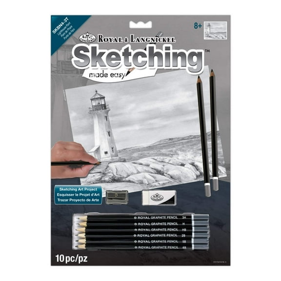SKBN4 | Sketching Made Easy™ Lighthouse Point 10pc 8.75" x 11.75" Sketching Art Project