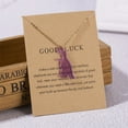 thumbnail image 2 of Jewelry On Clearance Multicolor Dinosaur Pattern Transparent Acrylic Blessing Paper Card Necklace Multicolor, 2 of 3