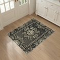 thumbnail image 3 of ODIKA 3'x5' Washable Throw Rug Cartoon Graphic Mascot Doodle Border Men Movie Funky Guys Mens Refined for Entryway, Kitchen, Mudroom, Stain Resistant, Low Profile, Non-Slip, 3 of 7