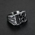 thumbnail image 2 of GAVONO Stainless Steel Punk Biker Gothic Number 13 Dragon Claw Ring Size 7-14-Silver/Black-14, 2 of 9
