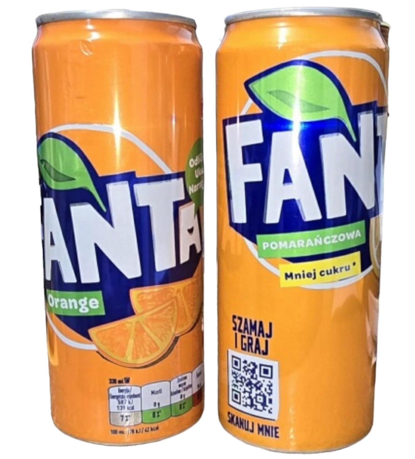 Fanta Orange Soda (European Import) (6 x 0.33 L Cans)