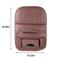 thumbnail image 3 of Car Seat Storage Bag PU Leather Folding Backrest Dining Table Organizer Tray Waterproof Easy Install for SUV Sedan Travel, 3 of 5