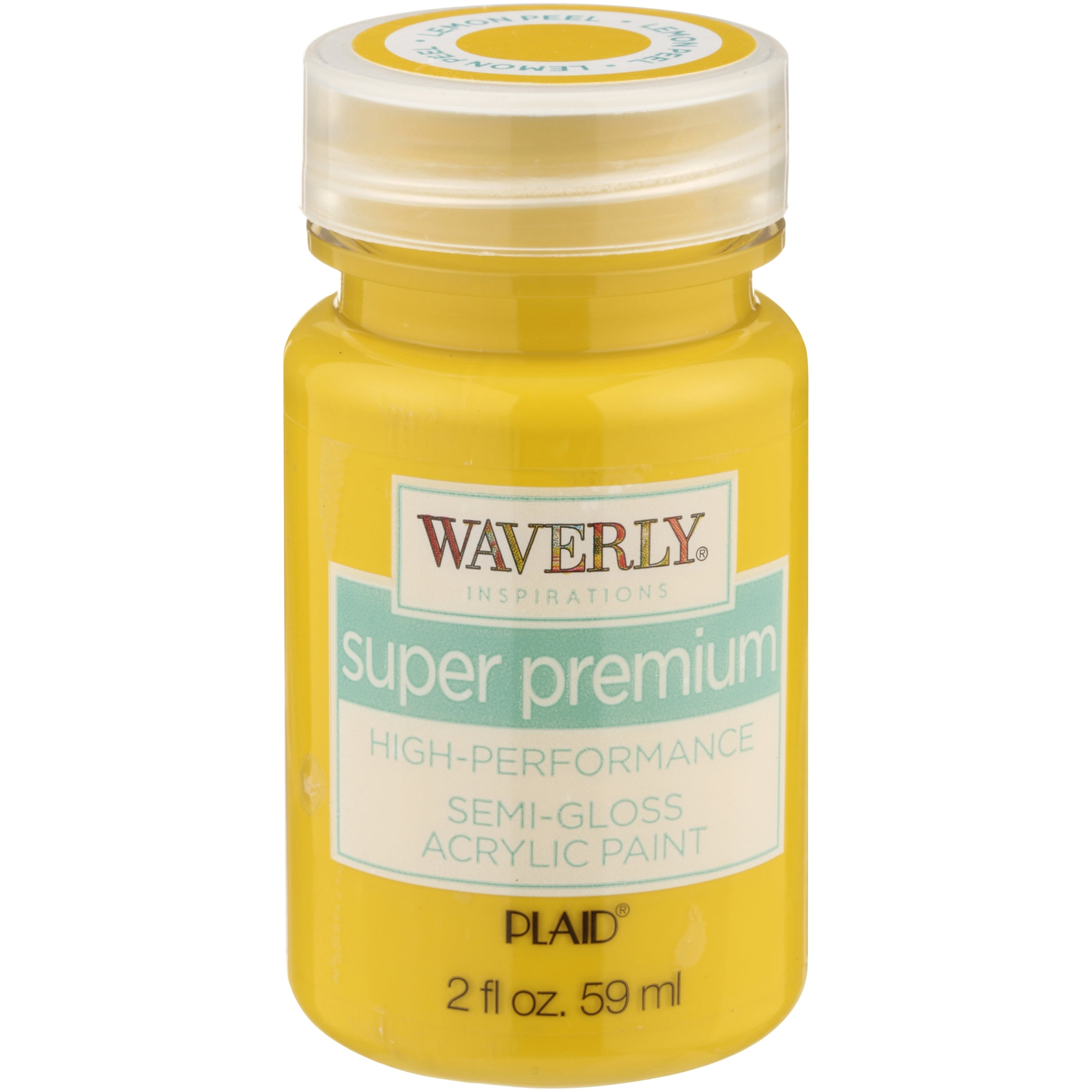 Waverly Inspirations Super Premium Semi-Gloss Acrylic Paint, Lemon Peel, 2 fl oz