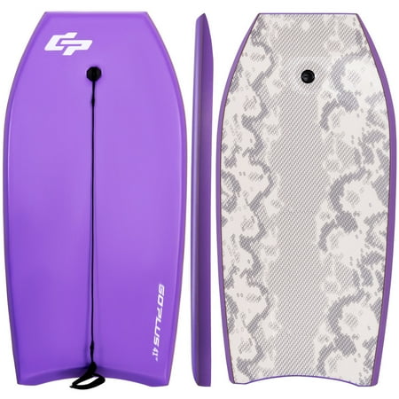 Goplus 41'' Lightweight Super Bodyboard Surfing W/Leash EPS Core Boarding