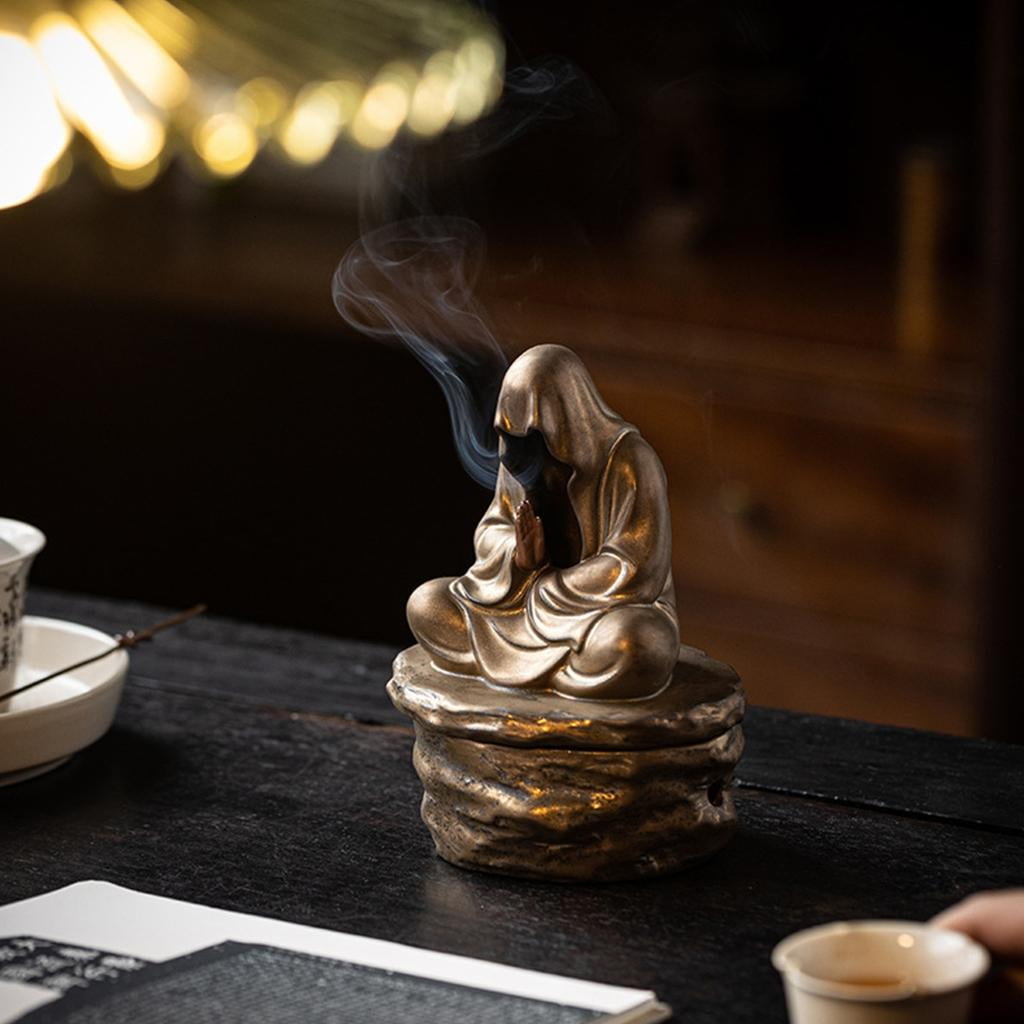 Giaone Incenses Burners Holder Censers Buddhas Statue Ceramic Incenses Burners Gift