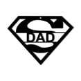 thumbnail image 1 of Super Dad Metal Wall Sign Art | Best Dad Home Accent Home Decor Decorative Metal Wall Art | Indoor Outdoor Father's Day Gift for Dad Husband Made in USA - 3 Sizes / 13 Colors, 1 of 6