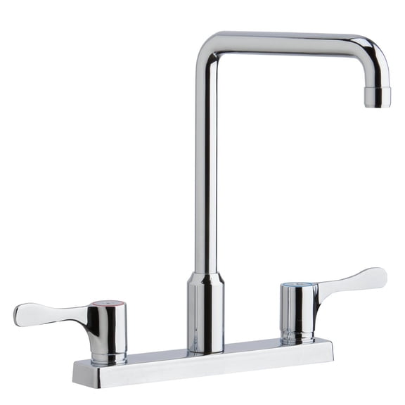 Elkay LKD2442BHC Elkay 8" Centerset Exposed Deck Mount Faucet with Arc Spout and 4" Lever Handles Chrome
