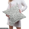 thumbnail image 4 of Ambesonne White Fabric by the Yard Upholstery, Jumble Funny Bunnies Flowers, 2 Yards, Charcoal Grey and White, 4 of 4