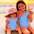 thumbnail image 4 of Abcomgle Girls Swimsuits Size 7-8 Stretchy One Piece Little Girls Swimsuit Cute Polka Dot Ruffled Girls Bathing Suit, 4 of 7