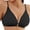Black, variant on Jelly Bras For Women Front Closure Bra Womens Metal Clasp Wireless Racerback Comfort Bralette Black M-3Xl
