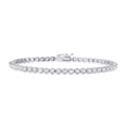 thumbnail image 6 of 1 Carat Diamond Tennis Bracelet for Women in 10k White Gold with Secure Double Clasp Brilliant Cut by Beverly Hills Jewelers, 6 of 6
